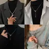 Collar de Suéter de Diseño Sencillo para Mujer, Collar Largo de Alta Gama, Cadena de Suéter de Doble Capa Estilo Nicho Joyería al por Mayor
