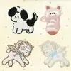 Parches de Tela Bordados de Toalla de Dibujos Animados Animales Mapache Cachorro Parches Decoración de Empaque en Caja Accesorios para Ropa Infantil Fabricante de Origen Venta al por Mayor