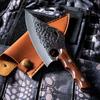 Cuchillo de cocina pequeño para exteriores, forjado a martillo, cuchillo para matar peces, cuchillo multiusos para el hogar, cuchillo de carnicero para cortar carne, cuchillo de cocina portátil para acampar.