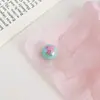 Cuentas Acrílicas con Agujero Recto, Dulces de Gelatina de Colores, Cuentas Redondas para Cadenas de Teléfono, Accesorios para el Cabello, Manualidades con Cuentas, Cuentas Sueltas, Accesorios