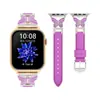 Adequado para Pulseira de Apple Watch S11Iwatch Pulseira de Couro com Borboleta Incrustada de Diamantes Pulseira de Smartwatch Moda