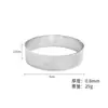 En stock acero inoxidable 430 redondo con agujero anillo de torre 2,5 cm de alto perforación molde de base de anillo para tarta anillo para mousse molde para galletas