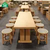 Restaurante Temático Mesa de Comedor de Madera Maciza Comida Japonesa Cabina de Restaurante Sencilla Sofá Tienda de Fideos Tienda de Fideos de Arroz Combinación de Mesa y Silla para Comedor Comercial