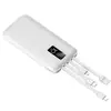 Novo Power Bank 20000mAh com Quatro Cabos Embutidos, Grande Capacidade, Fonte de Alimentação Móvel Portátil de Carregamento Rápido, Personalizável com Impressão de Logo