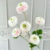 6 peonías artificiales para decoración de boda, arreglo floral para montaje de escena en salón de bodas, decoración de escenario y paisajismo con flores artificiales
