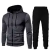 Novo cardigã casual de outono e inverno com capuz, suéter com estampa 3D, casaco juvenil masculino, conjunto para atacado