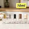 Frasco Recarregável de Perfume 10ml Portátil 15ml Tampa de Madeira Tampa de Rosca Borrifador Pressão Frasco de Vidro Vazio Reutilizável