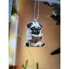 Colgante Decorativo para Coche de Perro Plano de Acrílico Nuevo Transfronterizo