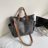 Diseño de Bolsa de Lona Serie de Bolsos Otoño e Invierno Nicho Estilo Perezoso Bolsa de Tela Más Vendida Bolso Tote de Hombro para Viajar Bolso Cruzado
