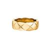 Anillo coco estilo Xiao Xiang CNC versión alta versión estrecha versión ancha anillo de pareja anillo de oro rosa de 18k alta retención de color
