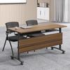 Mesa y silla plegables para conferencias y capacitación, mesa doble abatible, mesa larga, escritorio y silla móviles para instituciones educativas.