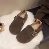 Zapatos tipo Birkenstock para mujer, con 5 cm de altura adicional, forro de felpa, cobertura total, nuevo estilo otoño/invierno 2026, cálidos y engrosados, uso bidireccional, sin cordones, zapatos peludos