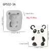 Molde de Leitão Fofo Sentado e Panda para Bolo, Decoração de Vela Aromática de Desenho Animado 3D, Molde de Silicone para Chocolate