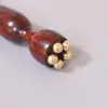 Rodillo Masajeador de Sándalo Morado, Rueda Masajeadora Raspadora Facial, Palo Masajeador Lifting y Relajante para el Contorno de Ojos de Mujer, Cepillo Meridian de Cuerno