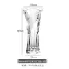 Jarrón de Cristal Grueso Transparente para Decoración Hidropónica Bambú Rico Lirio Estilo Europeo Sala de Estar Arreglo Floral Creativo Lirio