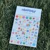 Novos Adesivos de Unha para Fãs do Mayday Graffiti Atacado em Estoque Desenho Animado Maçã Relevo Adesivos para Lente 17 3D