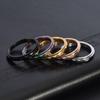 Amazon Supply Anel Rotativo Simples de Aço Titânio Diamantado 3mm de Largura Muito Fino Anel Nicho Corte Feminino