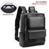 Mochila de Cuero Genuino con Logo Personalizado Mochila de Viaje para Exteriores Mochila para el Trabajo Mochila Retro de Piel de Vaca Bolso para Computadora de 15.6 pulgadas