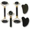 Rolo de Jade Natural Massageador Facial Personalizado Casa Meridian Xiuyan Conjunto de Placa Raspadora de Jade Recipiente de Beleza de Jade Tinta