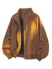 Colección Otoño 2026: Chaqueta de Cuero Patchwork Americano Grande Sin Sombra Tallas M-5X HJ261094 - Especial P39