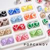 Corazón de melocotón con cuentas DIY joyería hecha a mano cuentas sueltas hechas a mano cuentas pintadas a mano ins lindo todo-partido clásico amor bloguero mismo estilo