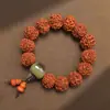 Xizang King Kong Bodhi Wen Pulseira de Contas Sementes de Bodhi Naturais 20mm Rosário de Contas de Buda Pulseira Estilo Nacional Barraca Atacado Masculino