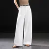 Nuevos Pantalones de Mujer Primavera/Verano 2026 con Efecto de Caída, Pantalones Minimalistas de Pierna Ancha, Corte Holgado Tridimensional, Pantalones Casuales Blancos Versátiles