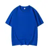 Camiseta de Algodón Puro de Peso Pesado 290g, Hombro Caído, Cuello Redondo para Mujer, Estilo Suave, Modelo Básico Simple, Venta al por Mayor Dropshipping