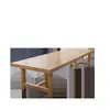 Pousada em Casa Mesa e Cadeira Reunião de Equipe Combinação de Mesa Longa e Cadeiras Mesa de Jantar Simples de Madeira Maciça Mesa de Escritório para Casa de Troncos