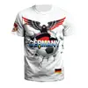 Camiseta Casual Esportiva de Manga Curta com Gola Redonda para Torcedor da Copa do Mundo, Nova Coleção Primavera/Verão Transfronteiriça, Futebol Nacional