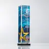Trofeo de cristal de estrella pentagonal creativa de alta calidad, trofeo de competición, grabado para personal destacado, equipo, premios de reunión anual