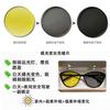 Óculos de Visão Noturna Automáticos que Mudam de Cor Dia e Noite Sem Maquiagem, Óculos de Sol Planos Anti-UV Olho de Gato que Mudam de Cor e Clareiam