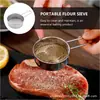 Acero inoxidable 304 tamiz de azúcar 40 mallas colador de harina de mano mini pantalla de filtro para cacao en polvo matcha en polvo repostería fábrica