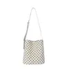 Bolsa de bolinhas estilo coreano para mulheres, novo modelo de verão 2026, bolsa de ombro/transversal versátil e moderna, bolsa tipo balde simples e fashion