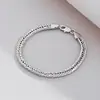 Popular Transfronteiriço 6mm Moda Masculina Pulseira Lateral Corrente de Malha Simples Europeia e Americana Frente e Verso Pulseira de Casal
