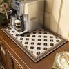 Alfombrilla de drenaje para cafetera, alfombrilla absorbente de tierra de diatomeas para encimera de cocina, alfombrilla acolchada, alfombrilla aislante de calor para tazas y platos, posavasos para lavabo de baño