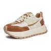 Tenis de Plataforma Gruesa para Mujer 2026 Primavera Nuevos con Suela de Película de Succión, Cuero Genuino, Zapatos Casuales, Zapatos Versátiles de Moda para Aumentar la Altura