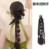 Peluca Femenina Nuevo Estilo Chino Estilo Antiguo Trenzas Cola de Caballo Trenzas Florales Trenzas Retorcidas de Dos Hilos Cabello Trenzado Peinado de Novia