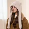 Sombrero de Protección Auditiva Especial de Liquidación para Celebridades de Internet para Mujeres Otoño e Invierno Sombrero Cálido Sombrero de Punto a Prueba de Viento Sombrero de Invierno Coreano para Mujeres