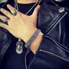Pulsera de hombre moderna, nuevo estilo vintage de plata tailandesa, acabado desgastado, giratoria, audaz y elegante, simple y única para hombres modernos