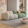 Sofá de Tela Estilo Crema de Fábrica Terciopelo de Bebé Fila Recta Doble o Tres Personas Apartamento Pequeño Apartamento de Alquiler Sofá Jelly