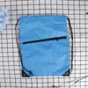 Bolsa de cordón con cremallera de tela de poliéster con LOGO estampado, mochila, bolsillo de cordón de tela de algodón, venta al por mayor al contado