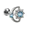 Pendientes de Titanio Jiangtai F136 Sol y Luna Circonita G23 Aleación de Titanio Joyería para Piercings en el Cuerpo Pendientes