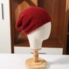 Gorro de lana tejida de pura lana para hombre y mujer, gorro de pila rizada simple para otoño e invierno, estilo perezoso de flor retorcida, gorro de cachemira para hombre y mujer