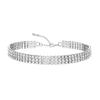 Colar da Moda Popular Transfronteiriça, Corrente de Clavícula Simples e Nicho Brilhante Incrustada de Diamantes, Colar Elegante e Sofisticado com Diamantes Completos para Mulheres