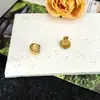 Pendientes de concha de moda transfronterizos, estilo europeo y americano, populares en Internet, de acero inoxidable bañado en oro de 18 quilates, pendientes personalizados de alta gama para mujer, venta al por mayor