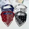 Pañuelo Triangular de Cabeza con Estampado Paisley Retro Americano, con Diseño Elástico y Hebilla Metálica en Forma de V, Pañuelo de Cabeza Moderno y Versátil