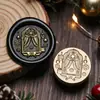 Novo Produto 2026 Série de Natal Cabeça de Selo de Cobre Embossada de Formato Irregular com Motivos de Rena e Floco de Neve para Selos de Cera de Natal