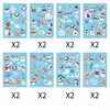 Pegatinas de fiesta de invierno transfronterizas, pegatinas de decoración de regalos de Navidad de dibujos animados, pegatinas adhesivas creativas de bricolaje para niños