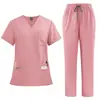 Trajes de quirófano de manga corta, batas quirúrgicas, uniformes para el personal médico y de enfermería de hospitales de mascotas, conjuntos de ropa de trabajo para hombres y mujeres